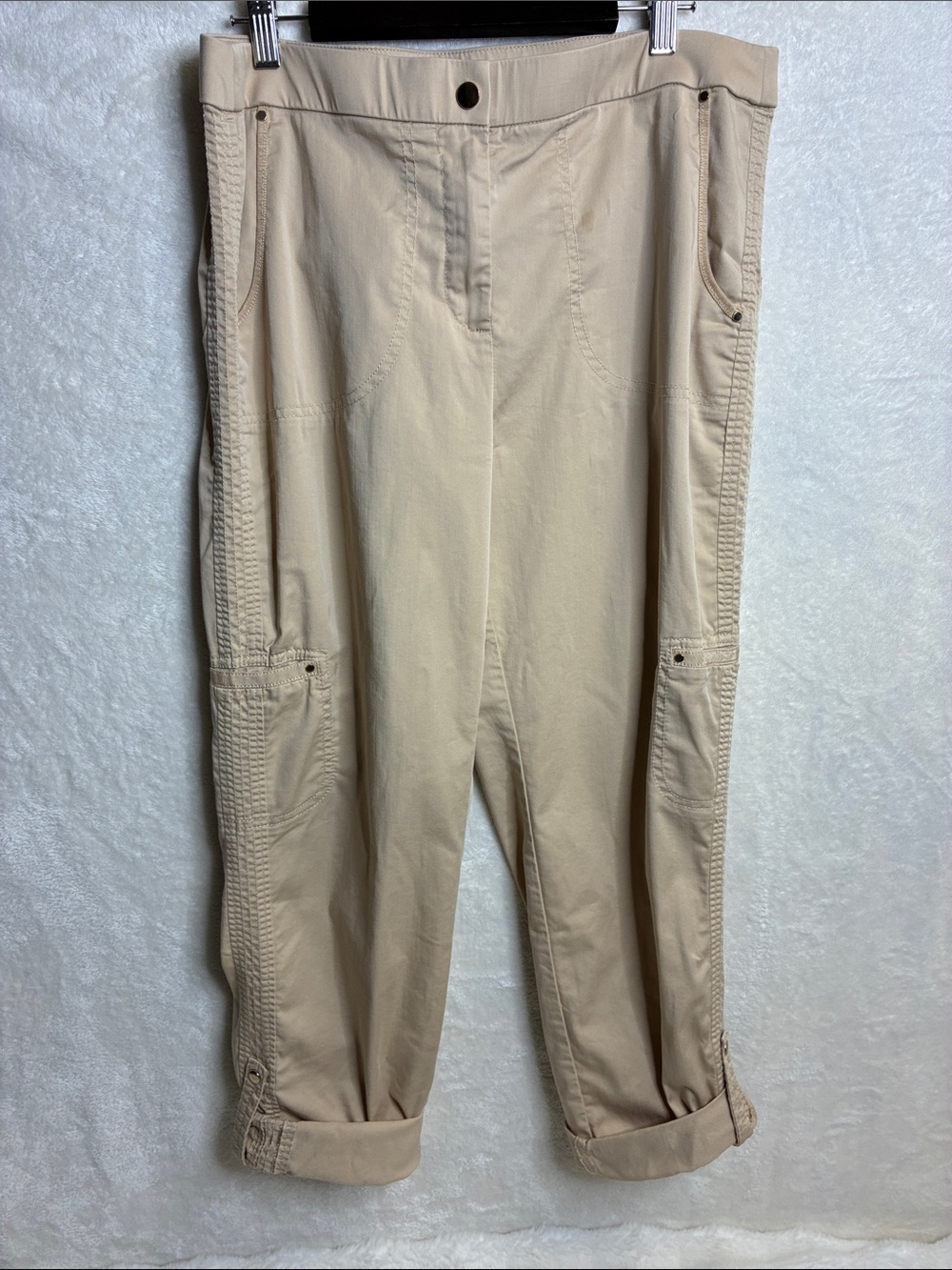 Chico's Light Beige Cargo Utility Pants